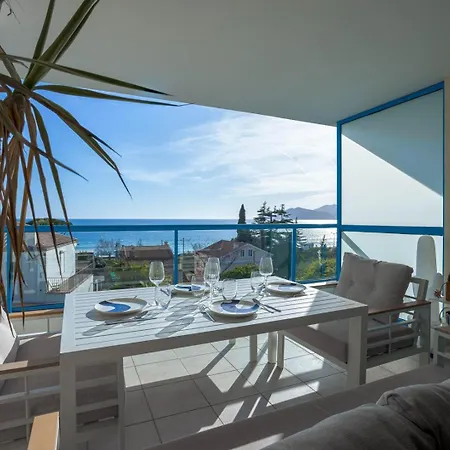 Blue Riviera - Terrace With Sea View, Pool, Modern, Spacious, Ac