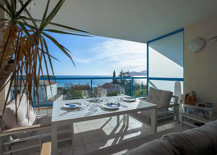 Blue Riviera - Terrace With Sea View, Pool, Modern, Spacious, Ac